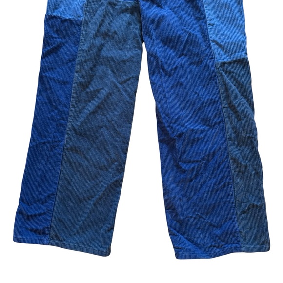 PacSun Blue Corduroy Patchwork Baggy Jeans Size 27 High Rise 32” Inseam Wide Leg - Picture 6 of 10
